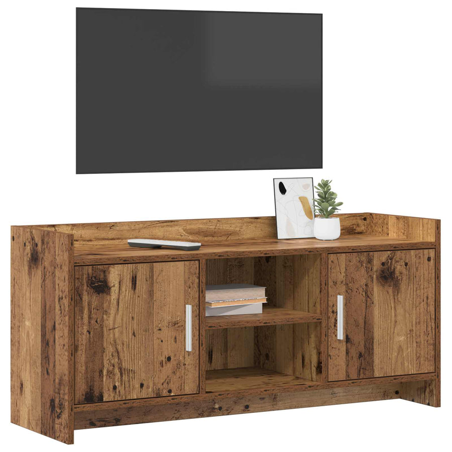 TV-kast 102 x 33 x 47 cm Oud hout Bewerkt hout