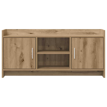 TV-kast 102 x 33 x 47 cm Artisanaal eiken Bewerkt hout