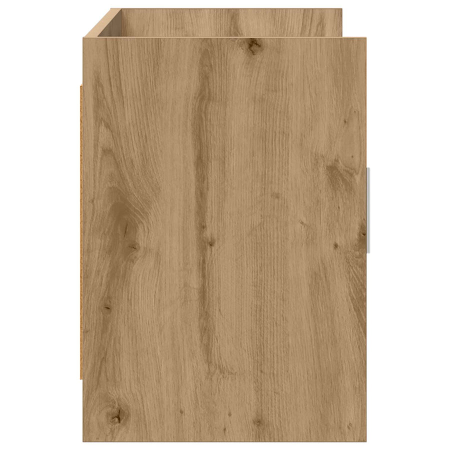 TV-kast 102 x 33 x 47 cm Artisanaal eiken Bewerkt hout