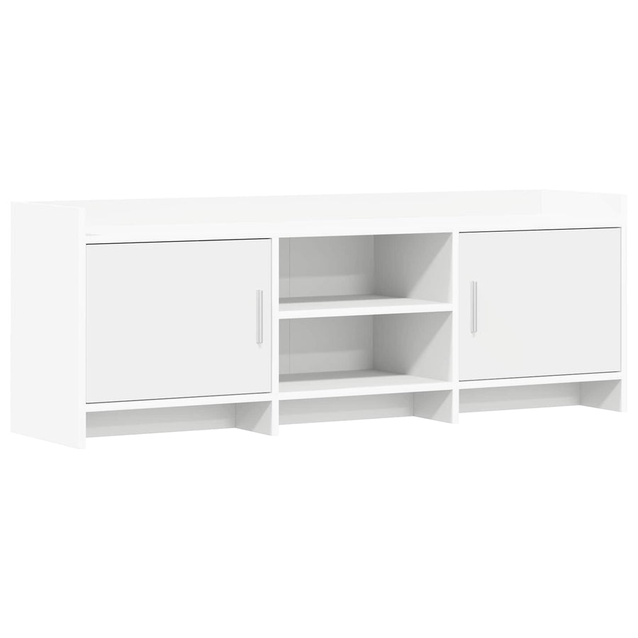 TV-kast 130 x 33 x 47 cm Wit Bewerkt hout