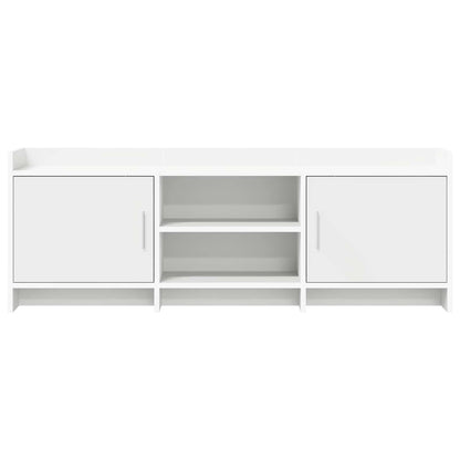 TV-kast 130 x 33 x 47 cm Wit Bewerkt hout