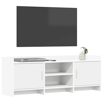 TV-kast 130 x 33 x 47 cm Wit Bewerkt hout