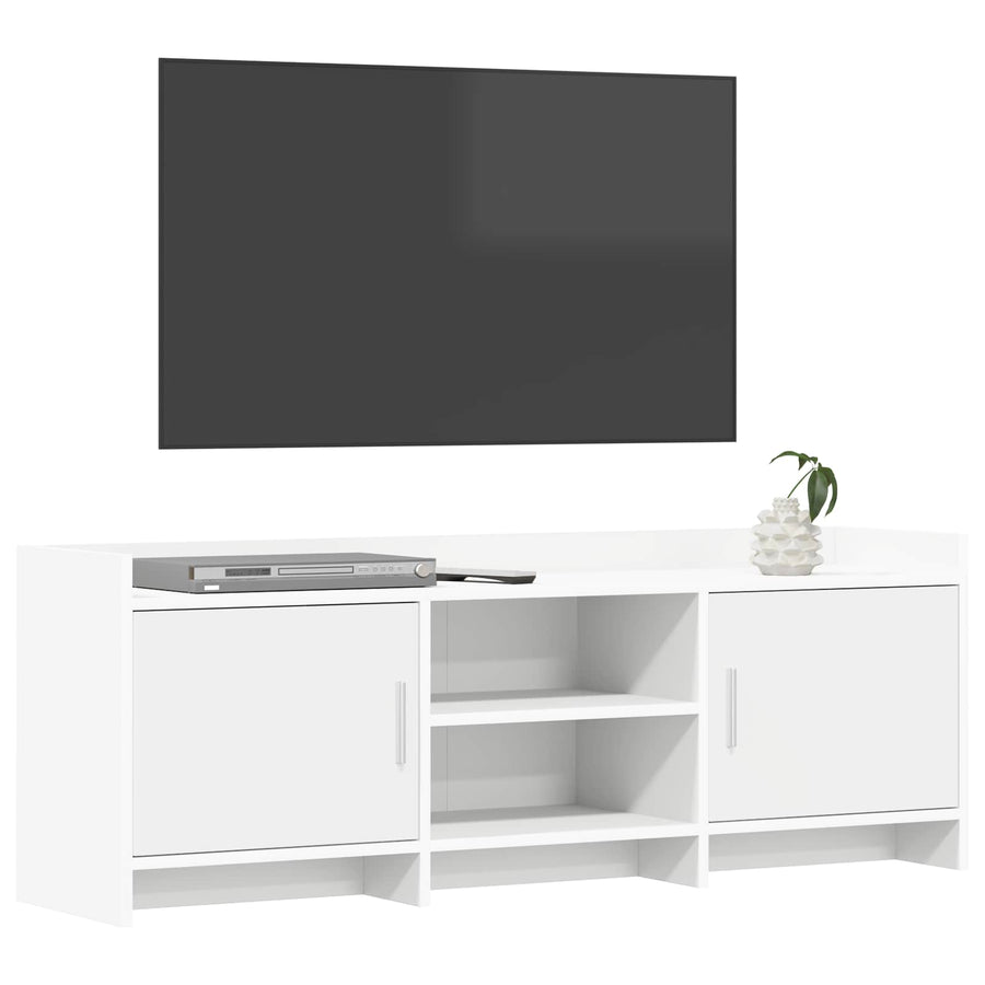 TV-kast 130 x 33 x 47 cm Wit Bewerkt hout