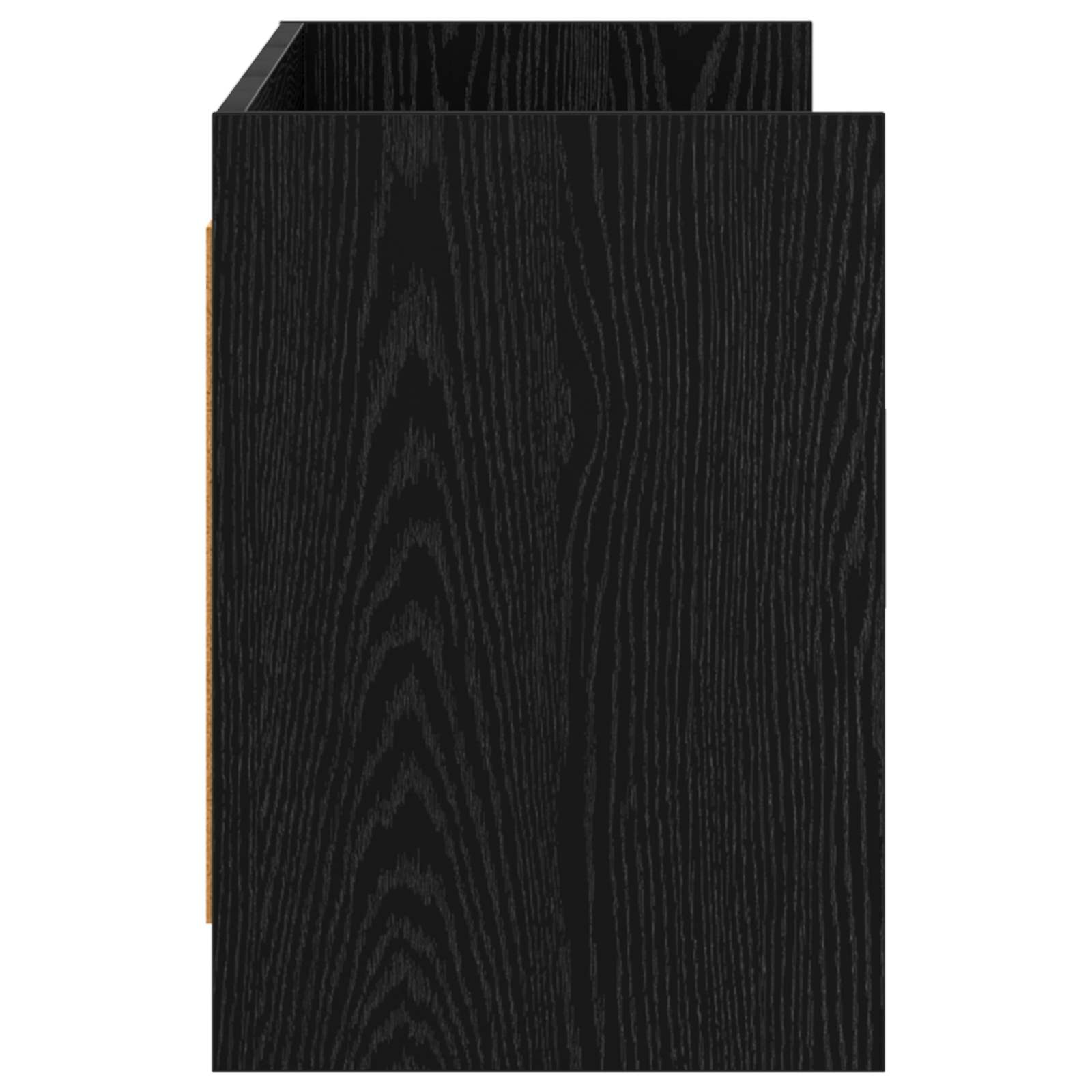 TV-kast 130 x 33 x 47 cm Zwart eiken Bewerkt hout