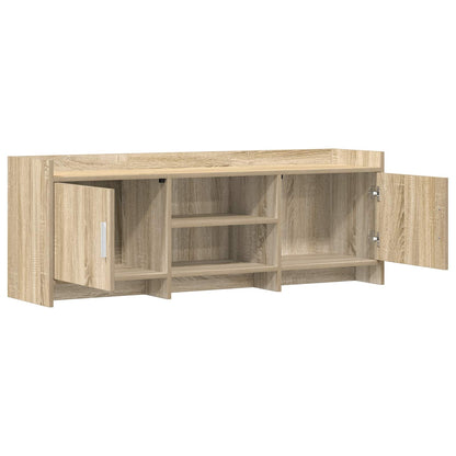 TV-kast 130 x 33 x 47 cm Sonoma Eiken Bewerkt hout