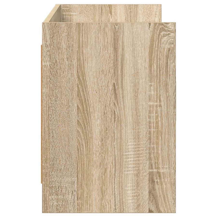TV-kast 130 x 33 x 47 cm Sonoma Eiken Bewerkt hout