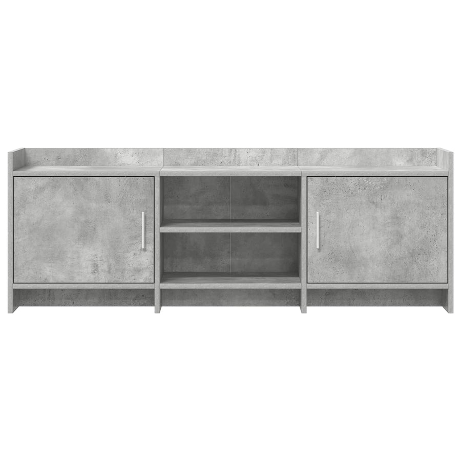 TV-kast 130 x 33 x 47 cm Betongrijs Bewerkt hout