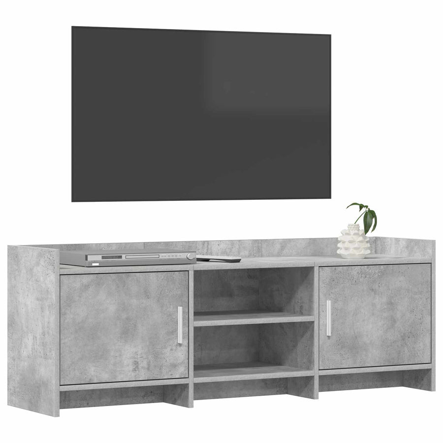 TV-kast 130 x 33 x 47 cm Betongrijs Bewerkt hout