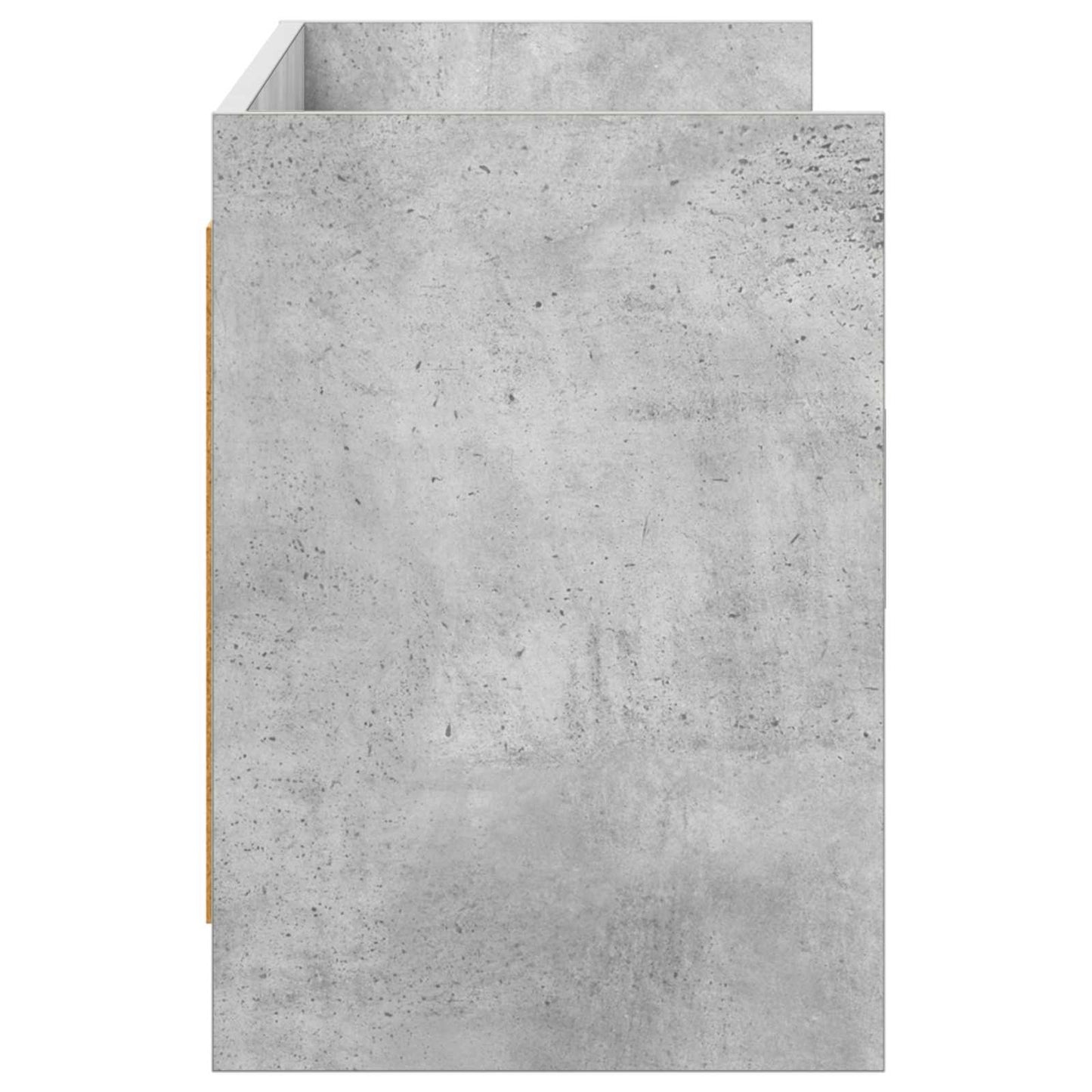 TV-kast 130 x 33 x 47 cm Betongrijs Bewerkt hout