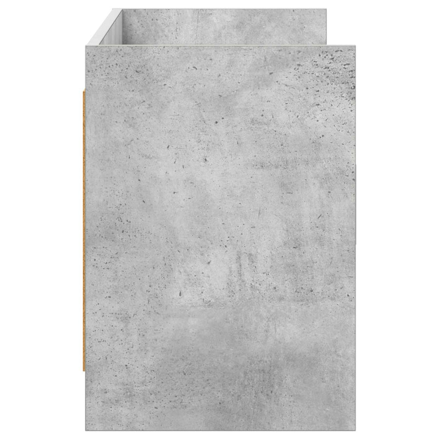 TV-kast 130 x 33 x 47 cm Betongrijs Bewerkt hout