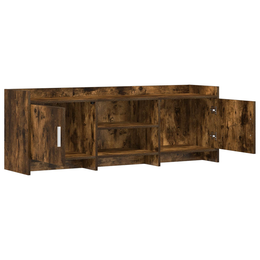 TV-kast 130 x 33 x 47 cm Gerookt eiken Bewerkt hout