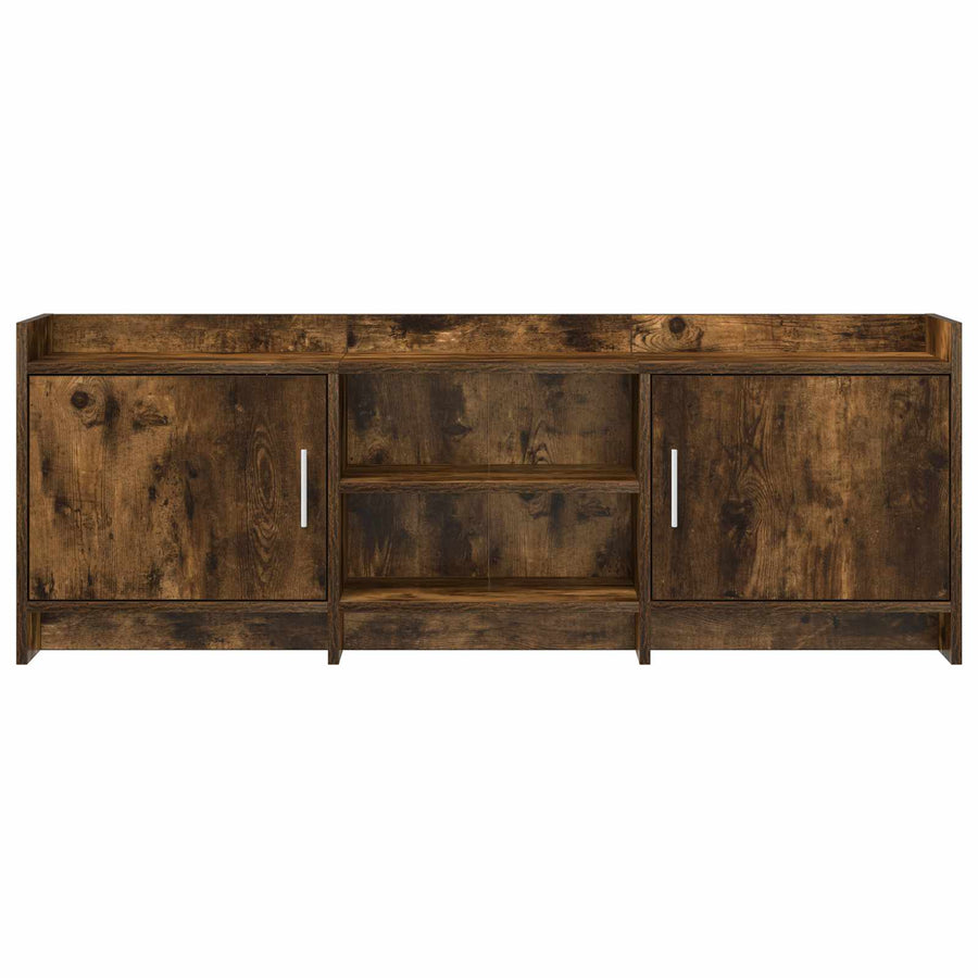 TV-kast 130 x 33 x 47 cm Gerookt eiken Bewerkt hout