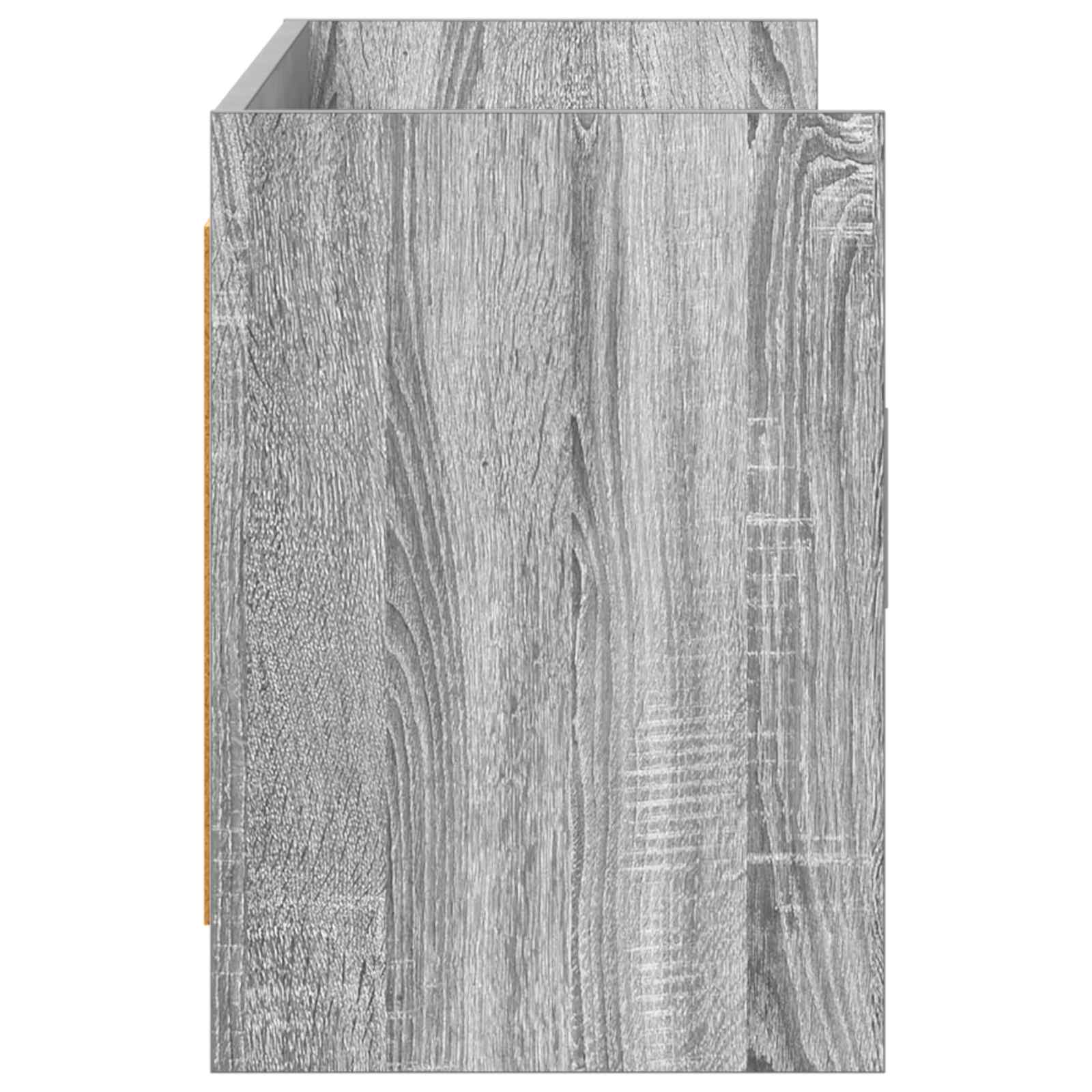TV-kast 130 x 33 x 47 cm Grijs Sonoma Bewerkt hout
