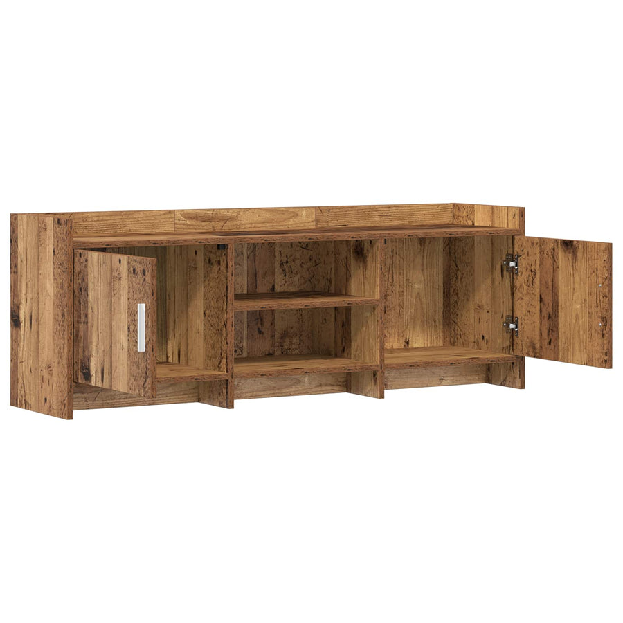 TV-kast 130 x 33 x 47 cm Oud hout Bewerkt hout