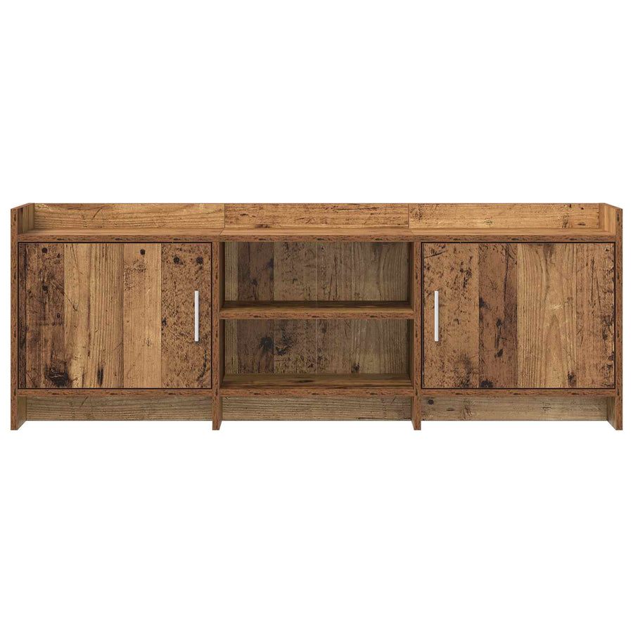 TV-kast 130 x 33 x 47 cm Oud hout Bewerkt hout