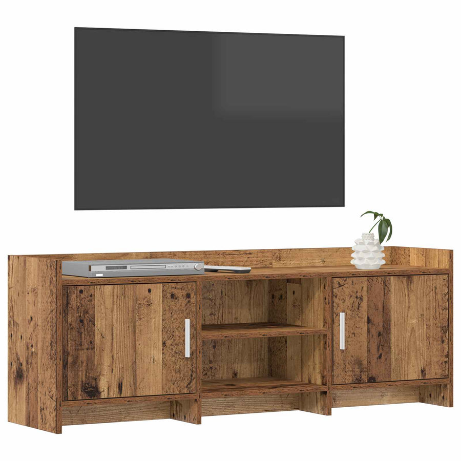 TV-kast 130 x 33 x 47 cm Oud hout Bewerkt hout
