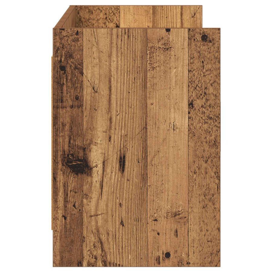 TV-kast 130 x 33 x 47 cm Oud hout Bewerkt hout