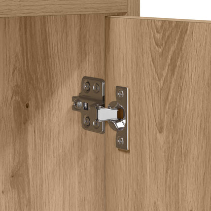 TV-kast 130 x 33 x 47 cm Artisanaal eiken Bewerkt hout