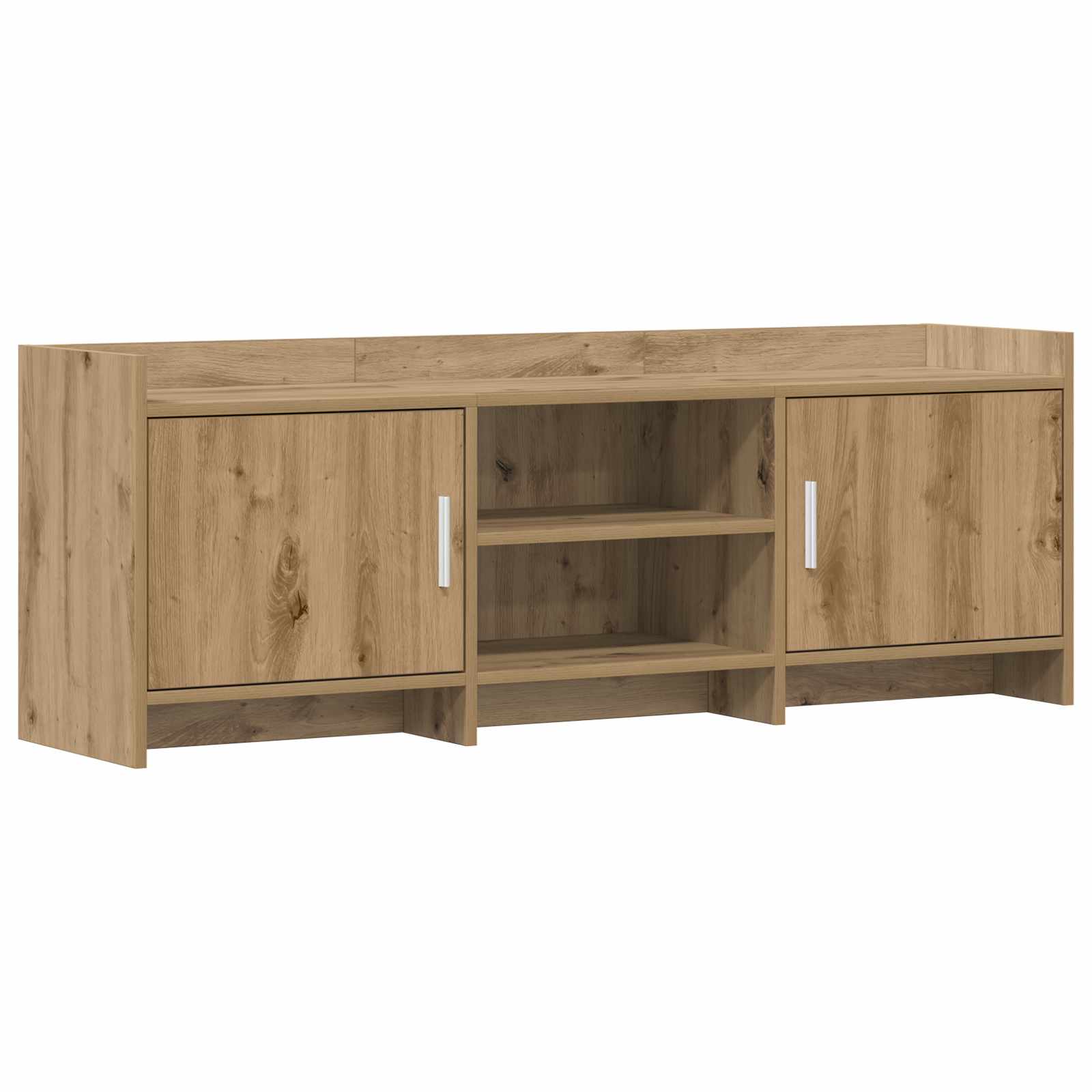 TV-kast 130 x 33 x 47 cm Artisanaal eiken Bewerkt hout