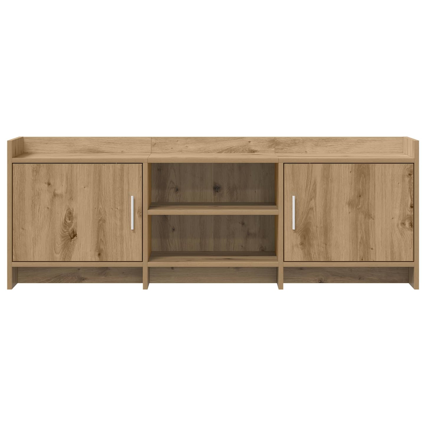 TV-kast 130 x 33 x 47 cm Artisanaal eiken Bewerkt hout
