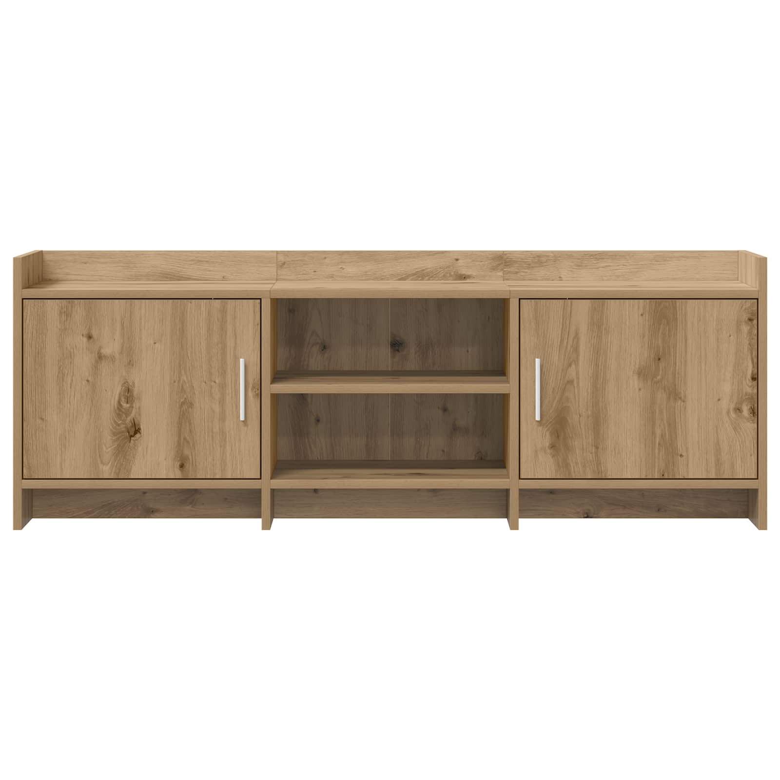 TV-kast 130 x 33 x 47 cm Artisanaal eiken Bewerkt hout