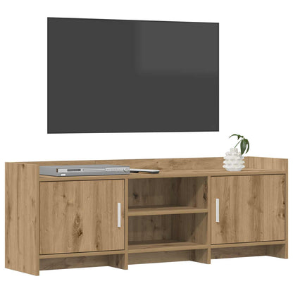 TV-kast 130 x 33 x 47 cm Artisanaal eiken Bewerkt hout