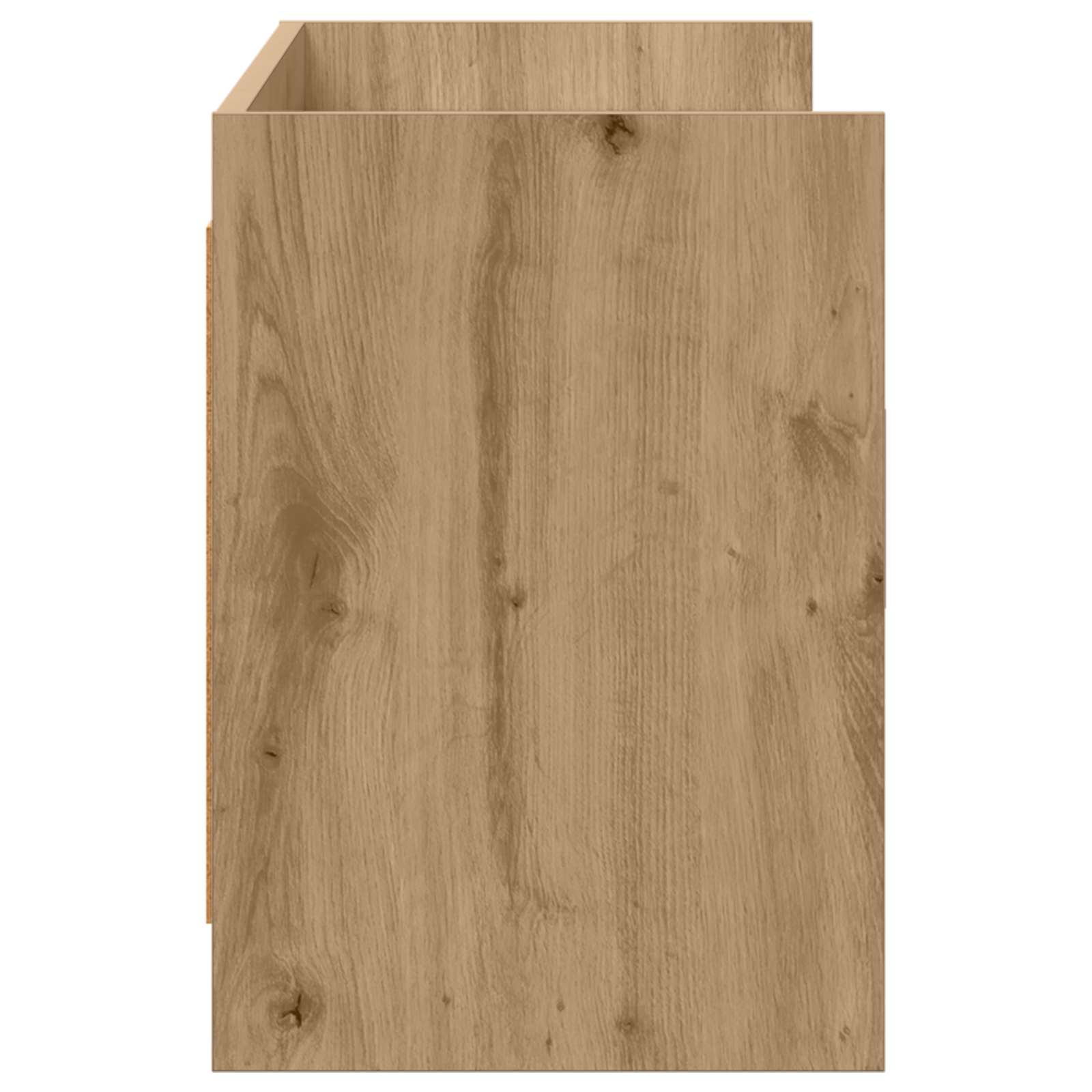 TV-kast 130 x 33 x 47 cm Artisanaal eiken Bewerkt hout