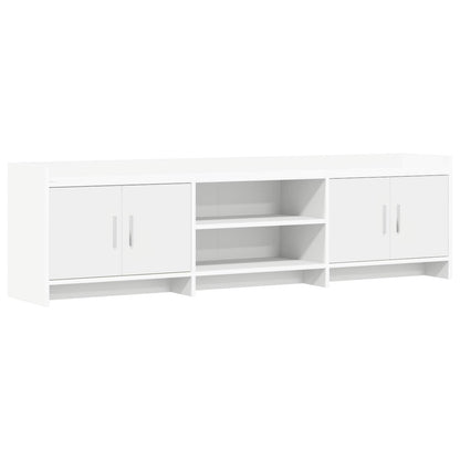 TV-kast 168 x 33 x 47 cm Wit Bewerkt hout