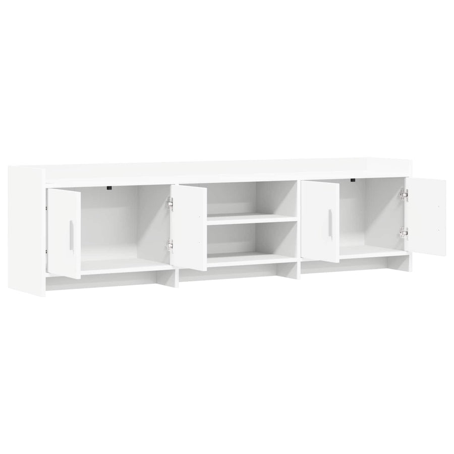 TV-kast 168 x 33 x 47 cm Wit Bewerkt hout