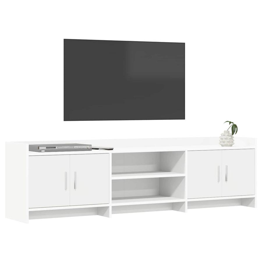 TV-kast 168 x 33 x 47 cm Wit Bewerkt hout