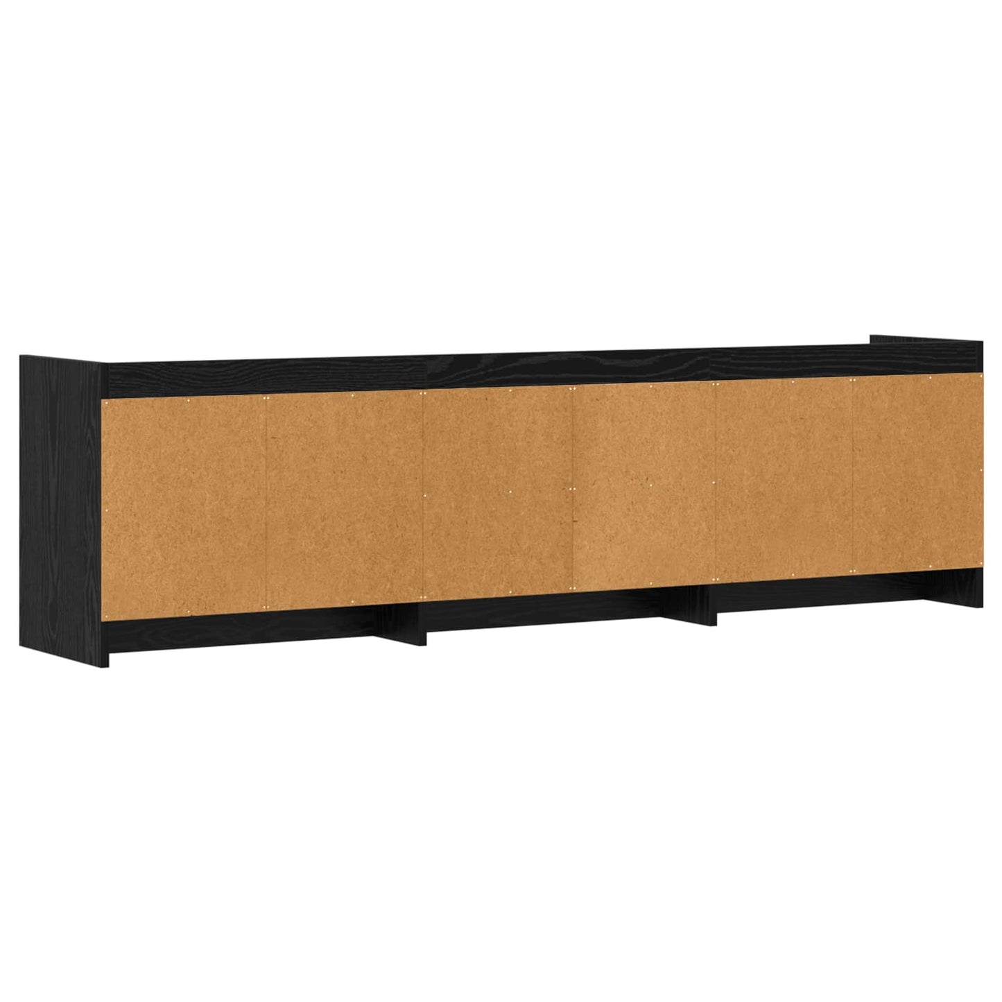 TV-kast 168 x 33 x 47 cm Zwart eiken Bewerkt hout