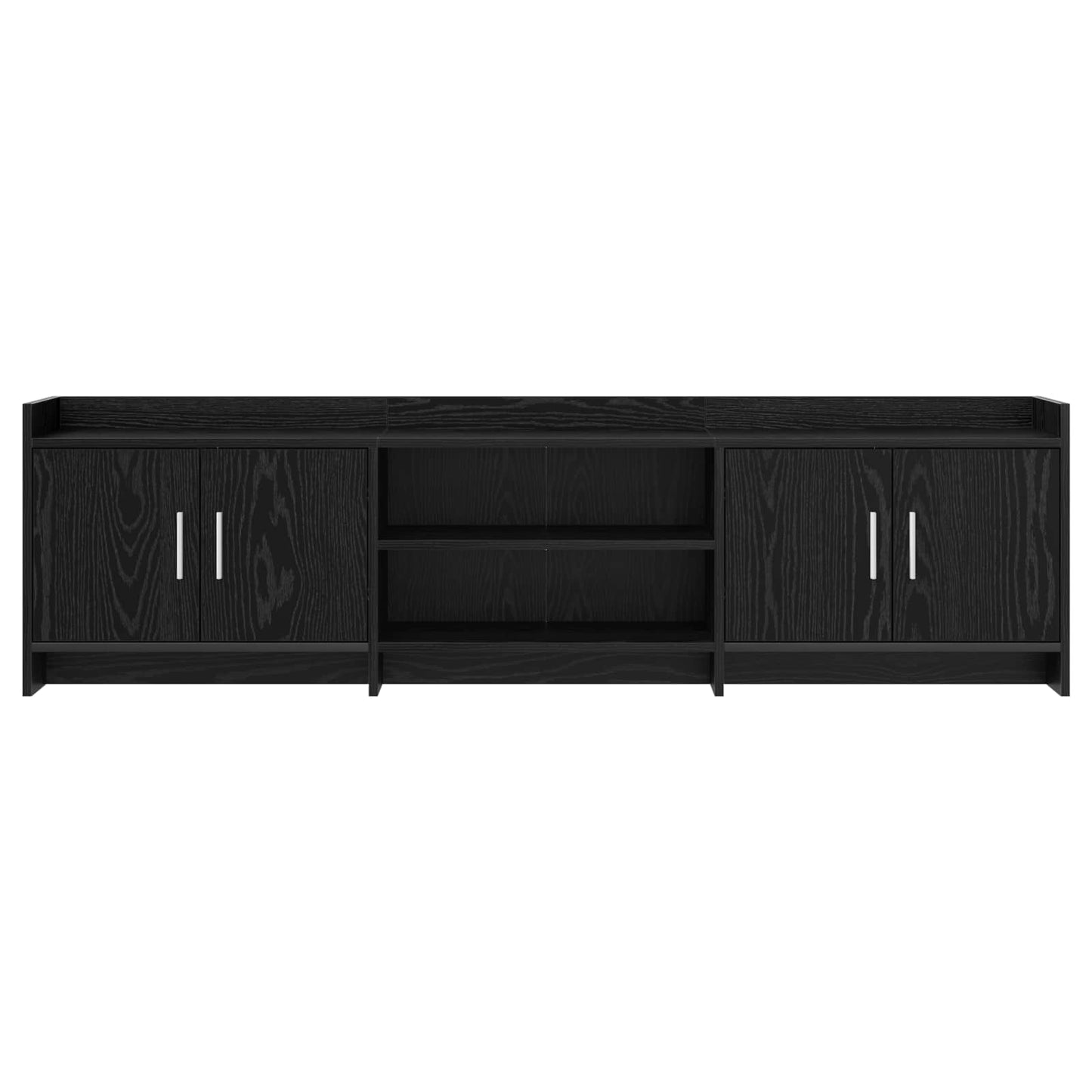 TV-kast 168 x 33 x 47 cm Zwart eiken Bewerkt hout