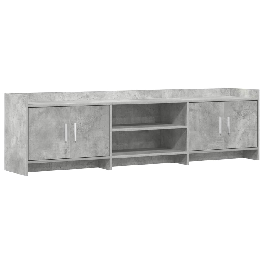 TV-kast 168 x 33 x 47 cm Betongrijs Bewerkt hout