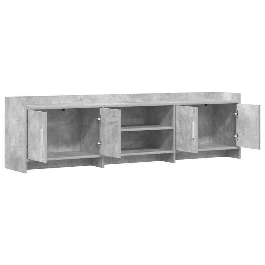 TV-kast 168 x 33 x 47 cm Betongrijs Bewerkt hout
