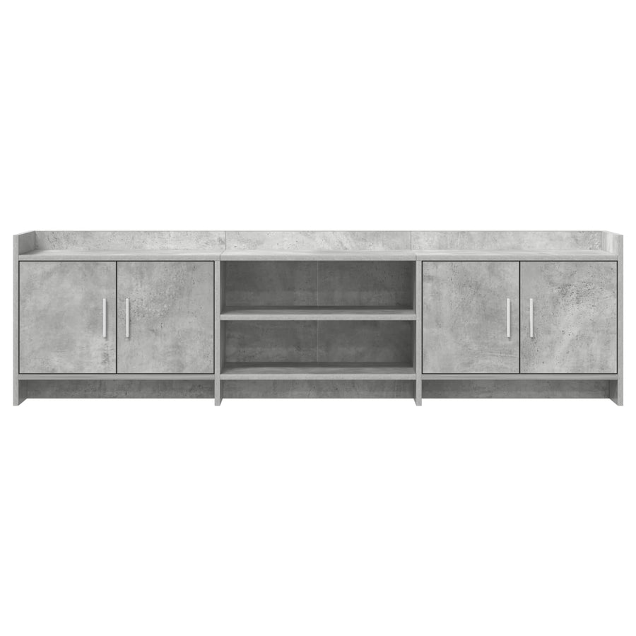 TV-kast 168 x 33 x 47 cm Betongrijs Bewerkt hout