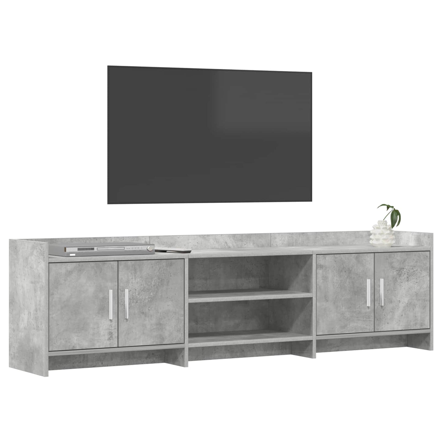 TV-kast 168 x 33 x 47 cm Betongrijs Bewerkt hout