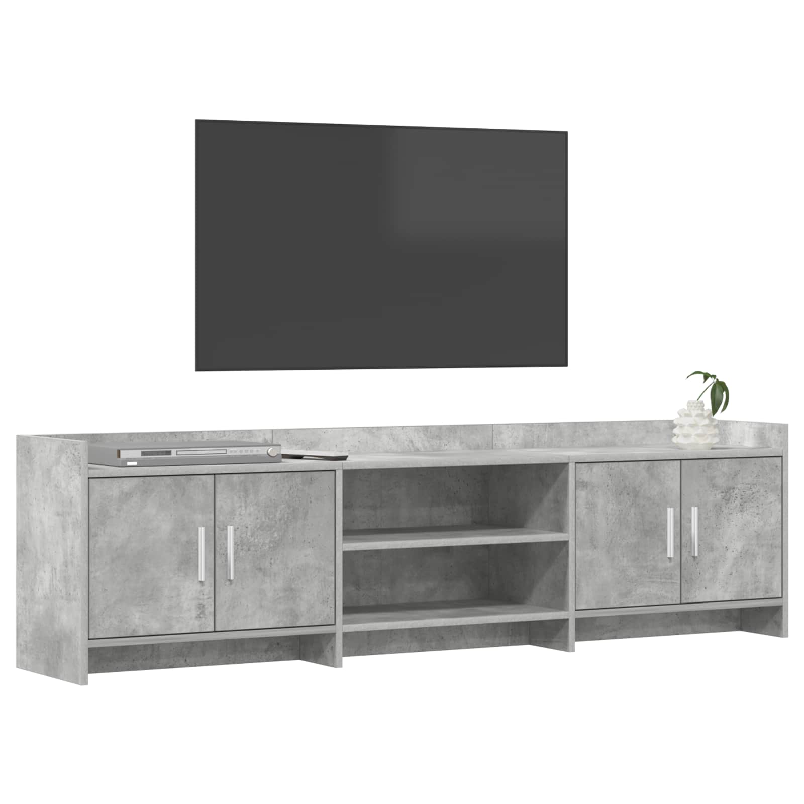 TV-kast 168 x 33 x 47 cm Betongrijs Bewerkt hout