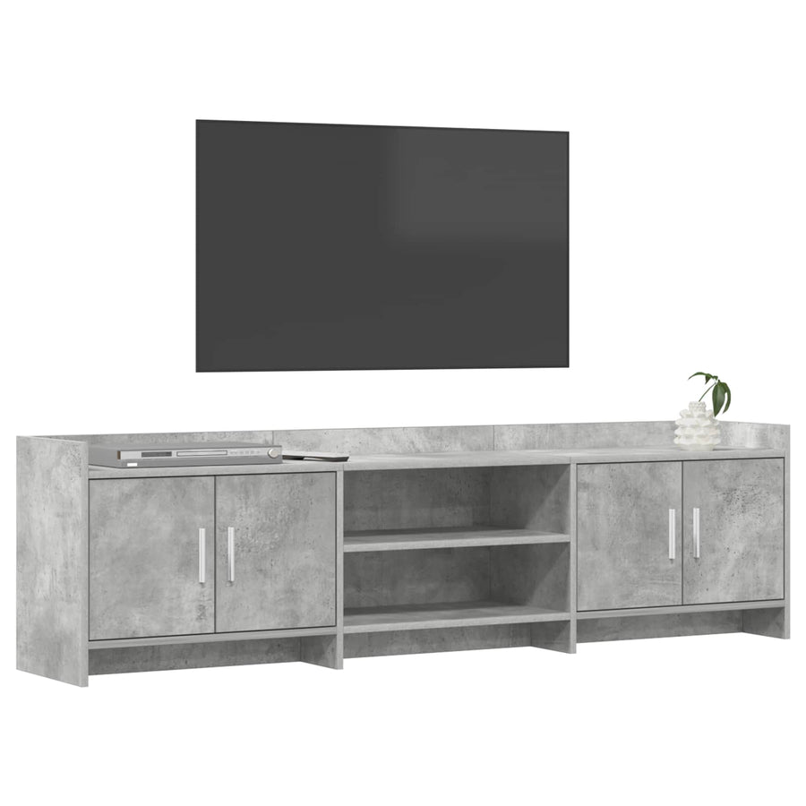 TV-kast 168 x 33 x 47 cm Betongrijs Bewerkt hout