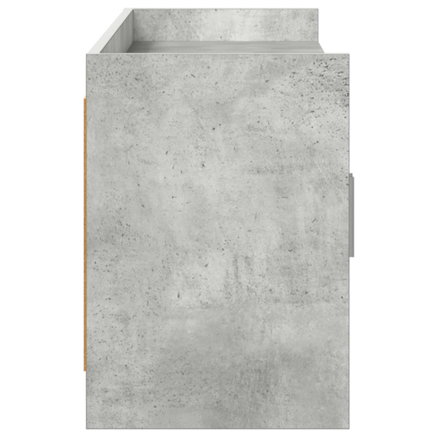 TV-kast 168 x 33 x 47 cm Betongrijs Bewerkt hout