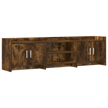 TV-kast 168 x 33 x 47 cm Gerookt eiken Bewerkt hout