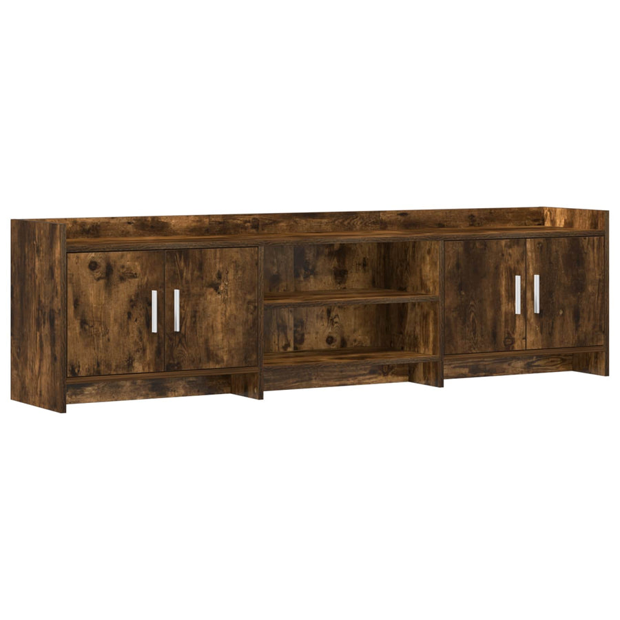 TV-kast 168 x 33 x 47 cm Gerookt eiken Bewerkt hout