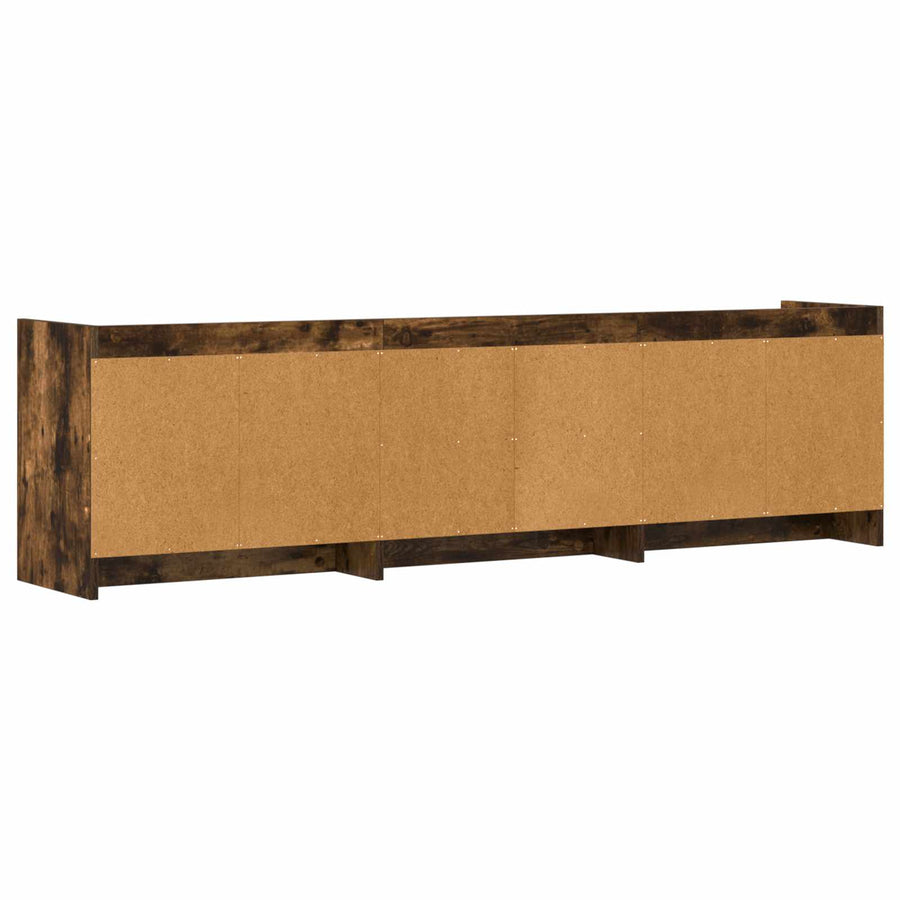 TV-kast 168 x 33 x 47 cm Gerookt eiken Bewerkt hout