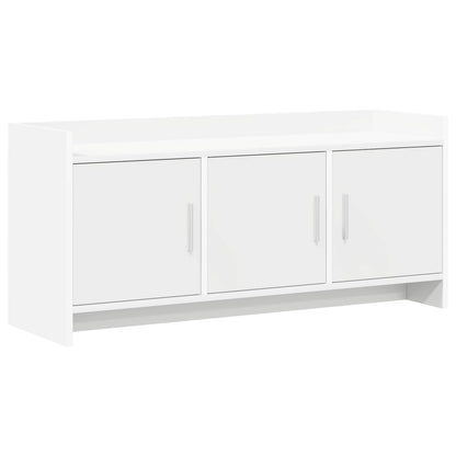 TV-kast 102 x 33 x 47 cm Wit Bewerkt hout