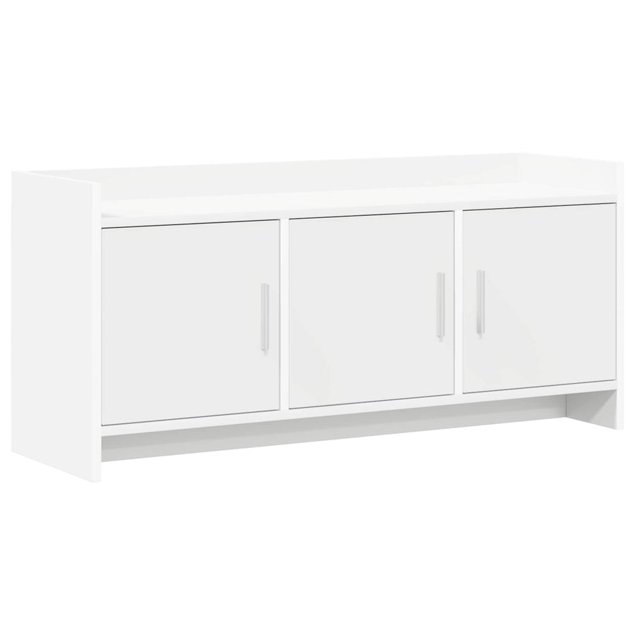 TV-kast 102 x 33 x 47 cm Wit Bewerkt hout
