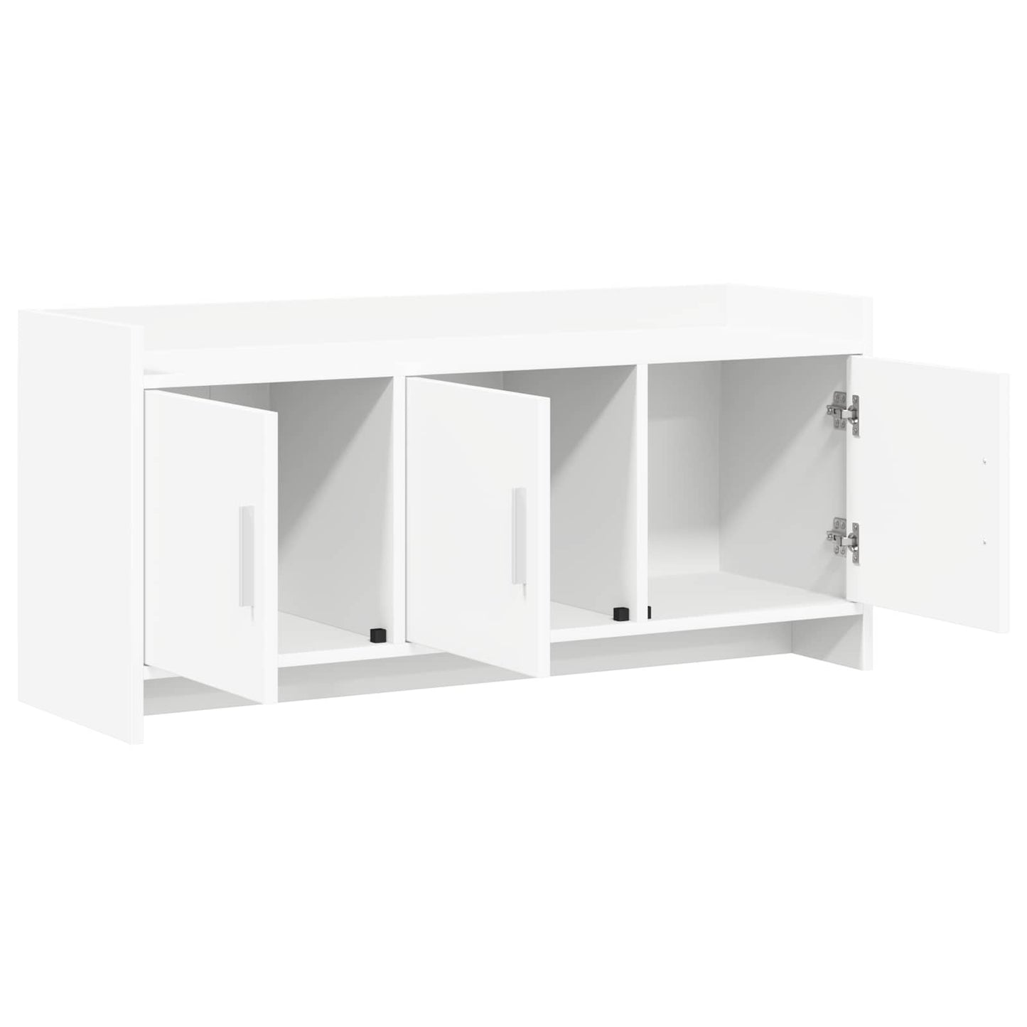 TV-kast 102 x 33 x 47 cm Wit Bewerkt hout