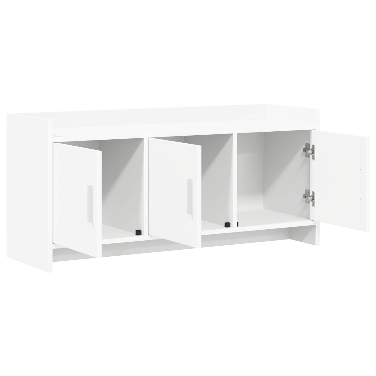TV-kast 102 x 33 x 47 cm Wit Bewerkt hout