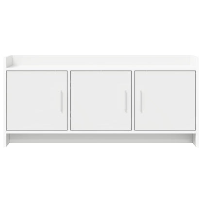 TV-kast 102 x 33 x 47 cm Wit Bewerkt hout