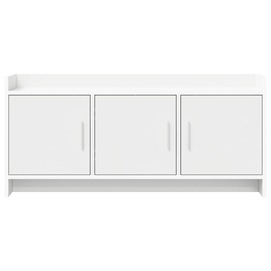TV-kast 102 x 33 x 47 cm Wit Bewerkt hout
