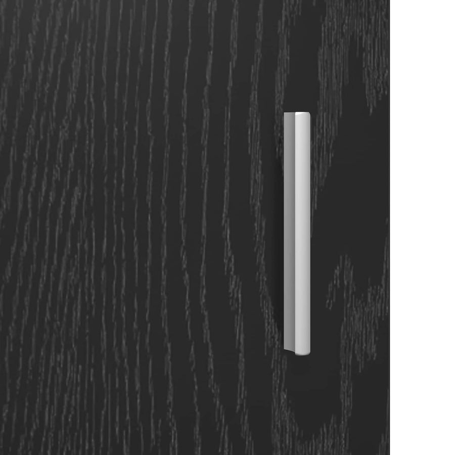 TV-kast 102 x 33 x 47 cm Zwart eiken Bewerkt hout