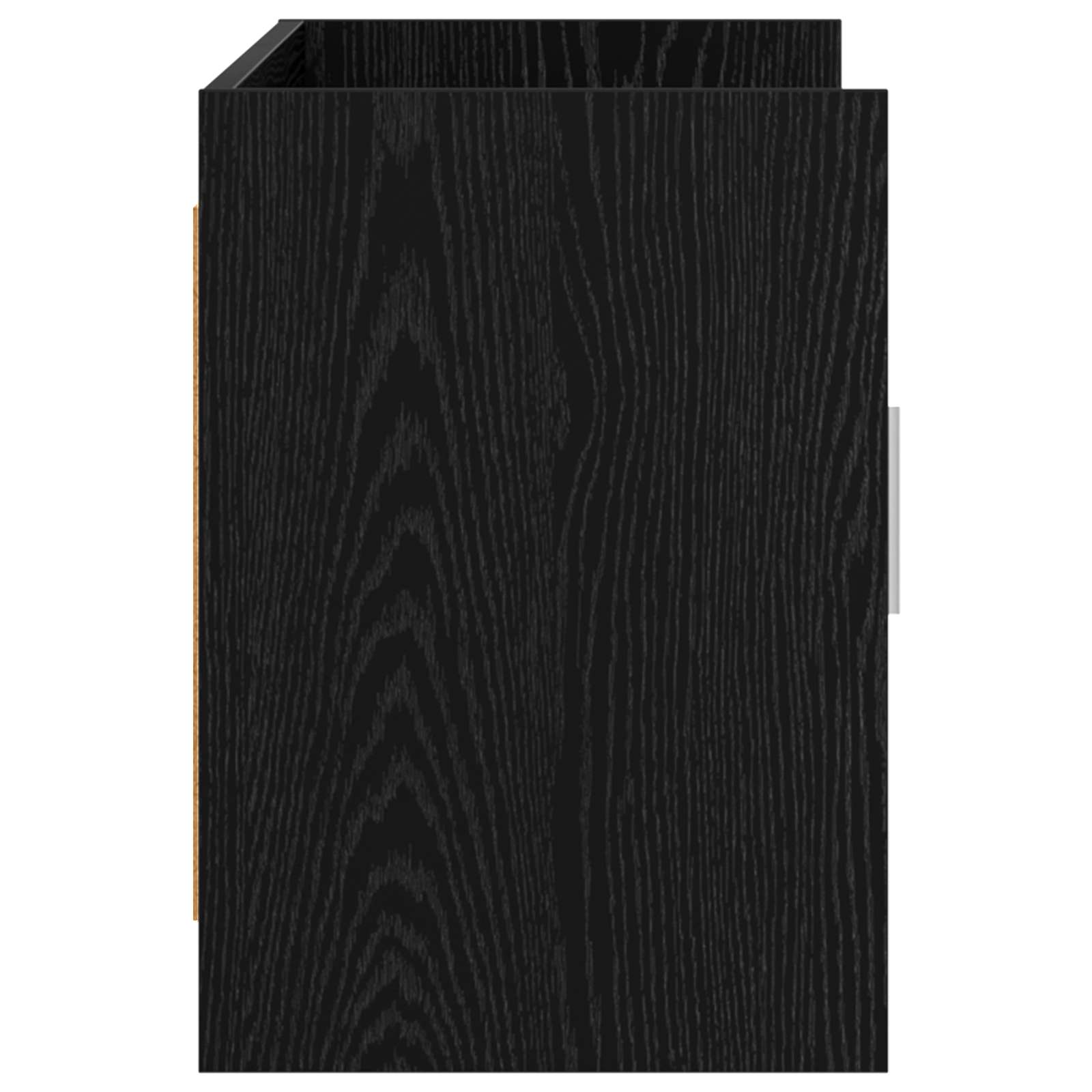 TV-kast 102 x 33 x 47 cm Zwart eiken Bewerkt hout